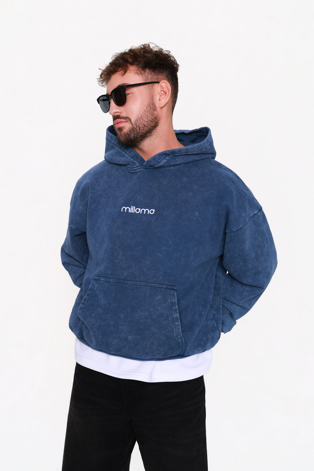 BLUZA "THE MESSAGE" - DENIM BLUE